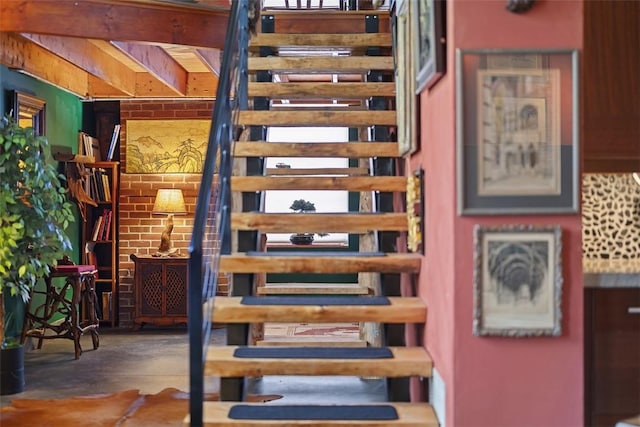 1536 Colwell St Unit 4, Downtown Pgh, PA 15219 - stairs with finished concrete floors