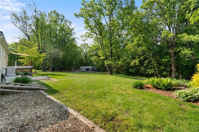 988 Croft Rd, Salem Twp Wml, PA 15601 - view of green lawn featuring a wooden deck