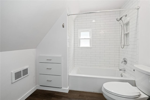 1105 Chislett St, Morningside, PA 15206 - full bathroom with toilet, wood finished floors, and tub / shower combination