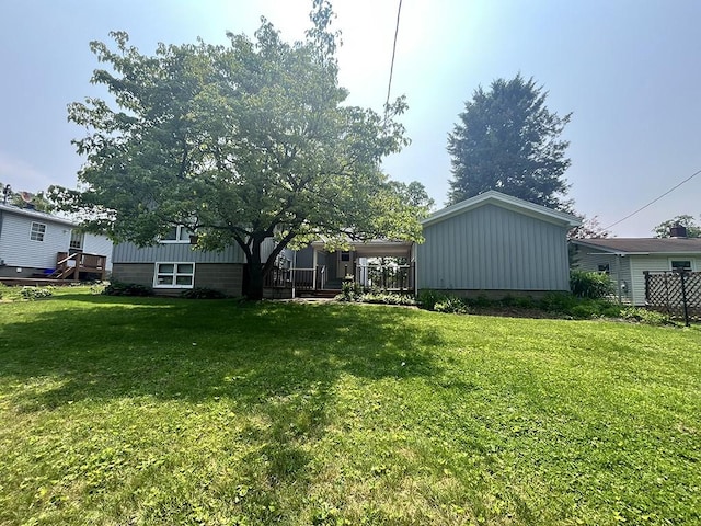 1720 Saltsburg Ave, White Twp Ind, PA 15701 - view of green lawn featuring a deck