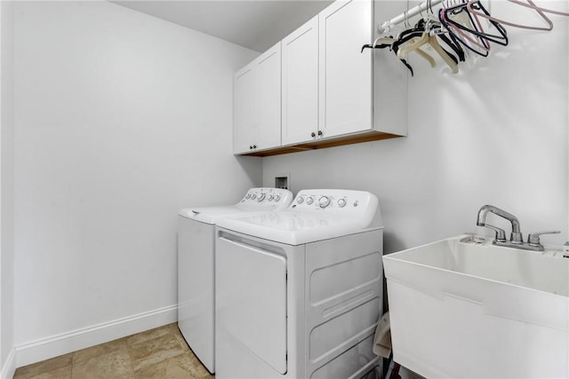 2246 Shannon Mills Dr, Connoquenessing Twp, PA 16053 - washroom with cabinet space, separate washer and dryer, and baseboards