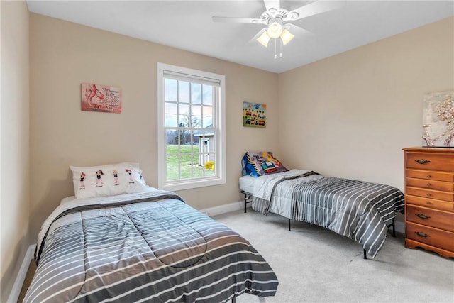 2246 Shannon Mills Dr, Connoquenessing Twp, PA 16053 - bedroom with carpet floors, baseboards, and ceiling fan