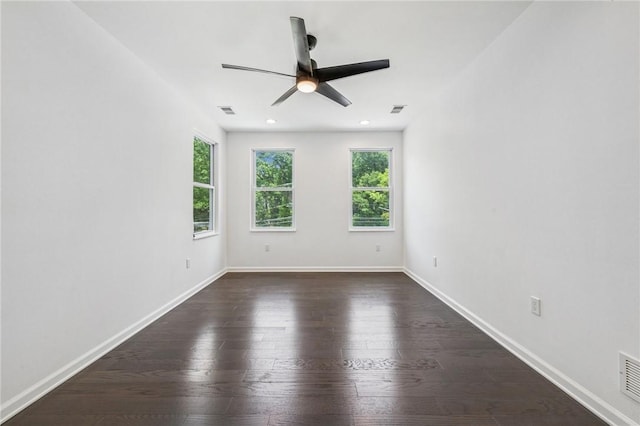 80 Butler St, Valencia Boro, PA 16059 - unfurnished room with healthy amount of natural light, ceiling fan, baseboards, and dark wood-style flooring