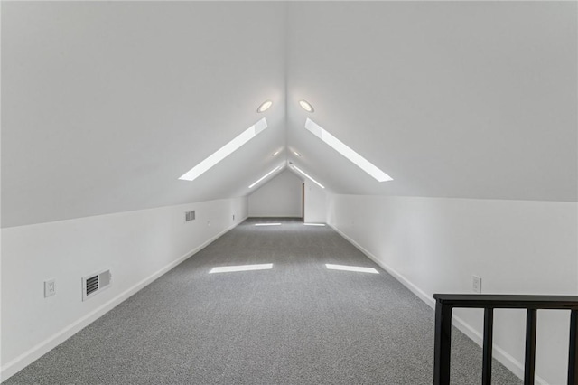 80 Butler St, Valencia Boro, PA 16059 - bonus room with a skylight, carpet flooring, lofted ceiling, and baseboards