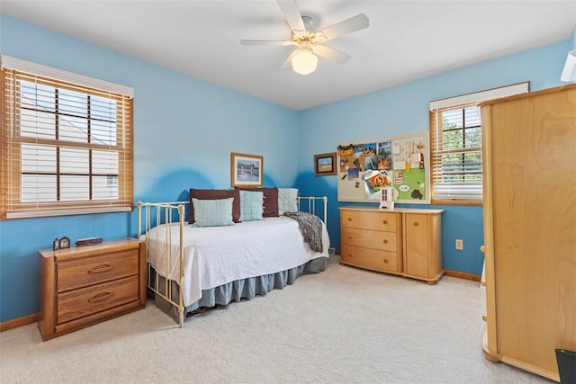 1616 Norman Dr, Franklin Park, PA 15143 - bedroom with light colored carpet and a ceiling fan