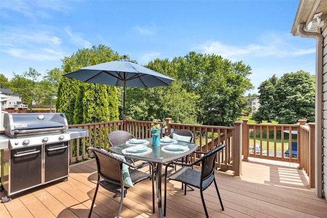 1616 Norman Dr, Franklin Park, PA 15143 - wooden terrace with area for grilling and outdoor dining space