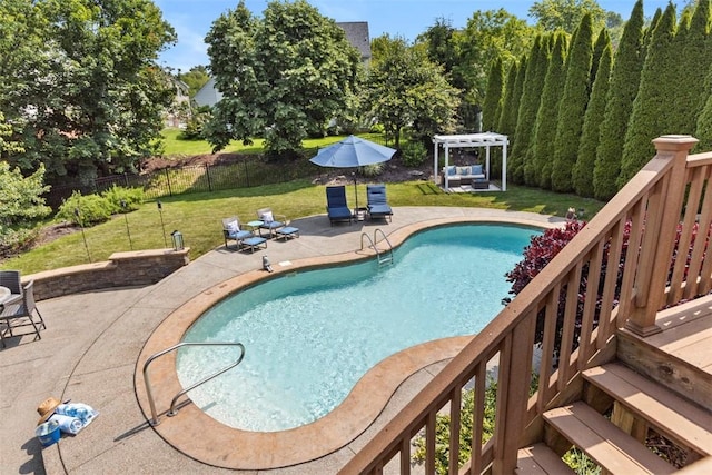 1616 Norman Dr, Franklin Park, PA 15143 - view of swimming pool with a patio area and a pergola
