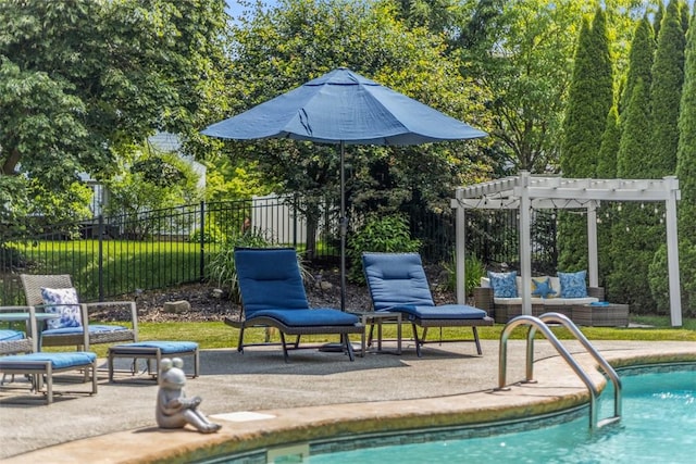 1616 Norman Dr, Franklin Park, PA 15143 - view of pool with an outdoor living space, a patio, and a pergola
