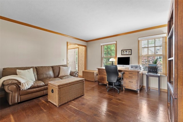 1616 Norman Dr, Franklin Park, PA 15143 - office space with ornamental molding and dark wood-style floors