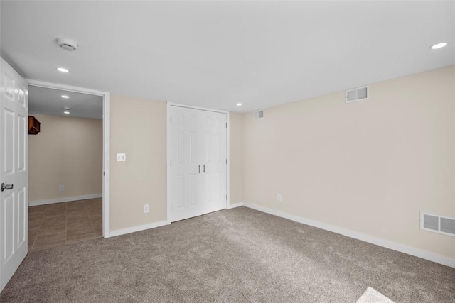 162 E Wedgewood Dr, Ross Twp, PA 15229 - unfurnished bedroom featuring carpet floors, recessed lighting, baseboards, and a closet