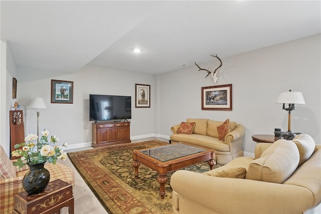 112 Savannah Dr, Lancaster Twp, PA 16037 - living area featuring baseboards and recessed lighting