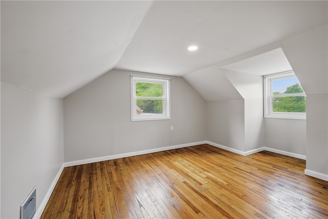 131 Spring Ave, Bellevue, PA 15202 - bonus room with light wood-type flooring, lofted ceiling, and baseboards