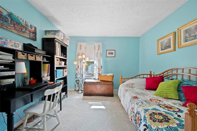 208 Ruffed Grouse Dr, North Fayette, PA 15126 - bedroom featuring a desk, carpet flooring, a textured ceiling, and baseboards