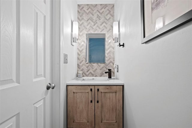 208 Ruffed Grouse Dr, North Fayette, PA 15126 - bathroom featuring tasteful backsplash and vanity