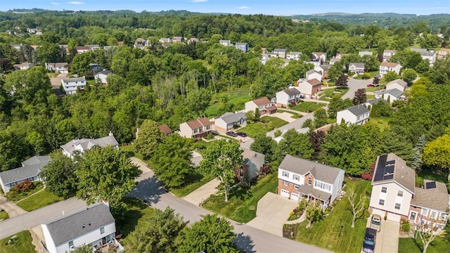 208 Ruffed Grouse Dr, North Fayette, PA 15126 - aerial perspective of suburban area with a forest