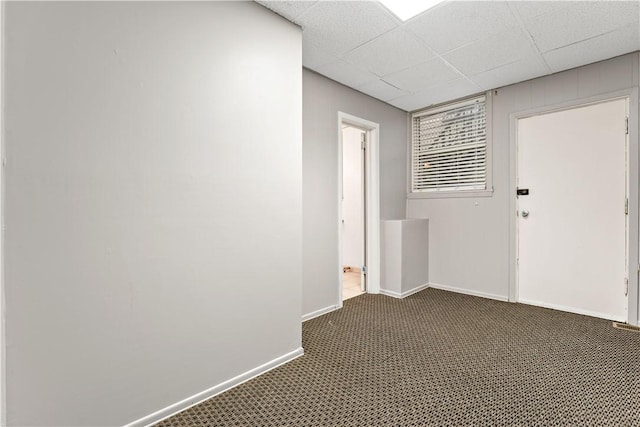 3 Boggs Ave, Mt Washington, PA 15211 - spare room with carpet floors, baseboards, and a drop ceiling