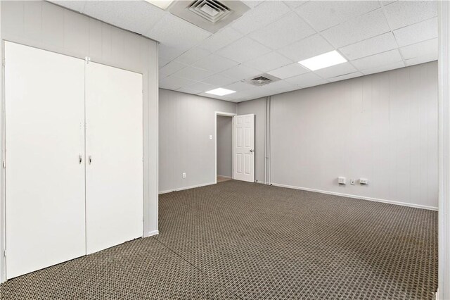 3 Boggs Ave, Mt Washington, PA 15211 - unfurnished bedroom featuring carpet flooring, a drop ceiling, and baseboards