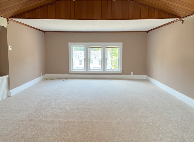 315 9th St, Beaver Falls, PA 15010 - unfurnished room featuring carpet, baseboards, and vaulted ceiling