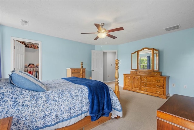 254 Maple Ridge Dr, Cecil, PA 15317 - carpeted bedroom with a ceiling fan and a closet