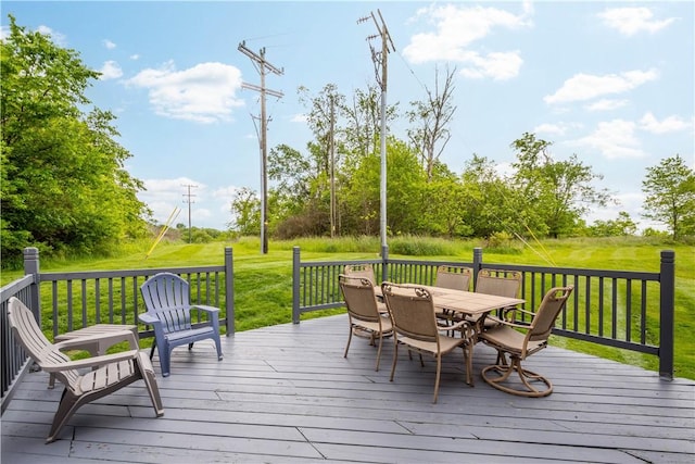 254 Maple Ridge Dr, Cecil, PA 15317 - deck with outdoor dining space and a lawn