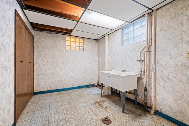 109 Mattier Dr, Ohara, PA 15238 - below grade area with healthy amount of natural light and tile patterned floors
