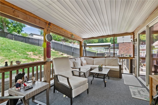 1006 Willow Glen Dr, Bethel Park, PA 15102 - sunroom featuring an outdoor hangout area