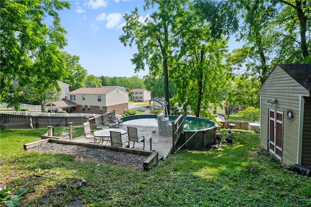 1006 Willow Glen Dr, Bethel Park, PA 15102 - view of yard featuring an outdoor pool and a deck