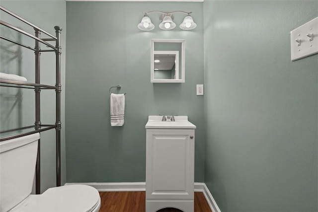 113 Silo Ct, North Fayette, PA 15071 - bathroom with toilet, wood finished floors, baseboards, and vanity