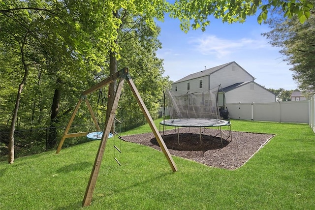 113 Silo Ct, North Fayette, PA 15071 - view of yard featuring a trampoline and a playground