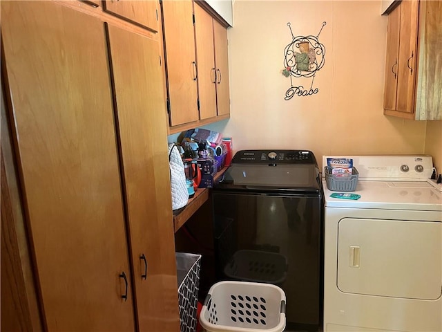 807 Sutton St, Punxsutawney Area School District, PA 15767 - laundry room featuring cabinet space and washer and dryer