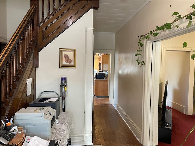 3884 E St, Perry Hilltop, PA 15214 - stairs featuring baseboards and wood-type flooring