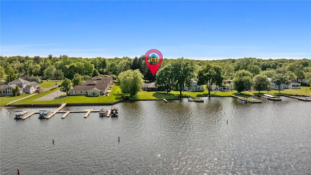 10756 Aldina Dr, Conneaut Lake, PA 16316 - aerial perspective of suburban area with a large body of water