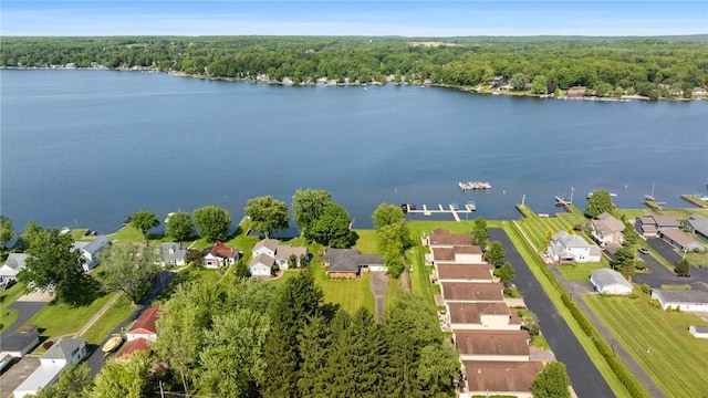 10756 Aldina Dr, Conneaut Lake, PA 16316 - aerial view of residential area with a large body of water and a forest