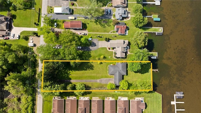 10756 Aldina Dr, Conneaut Lake, PA 16316 - aerial perspective of suburban area with property parcel outlined