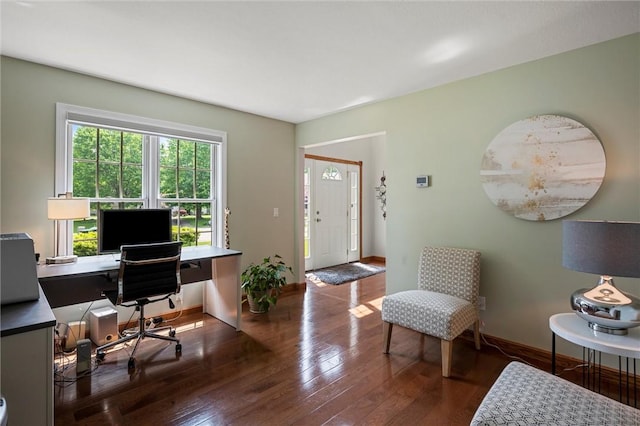 3893 Windsor Ct, Hermitage, PA 16148 - office featuring wood-type flooring and baseboards