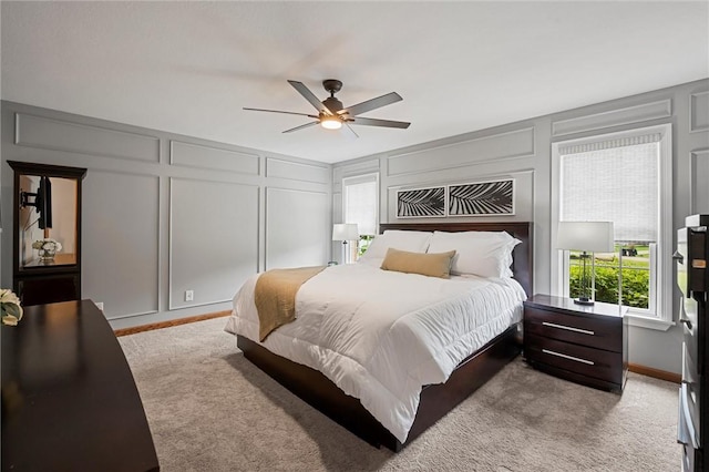 3893 Windsor Ct, Hermitage, PA 16148 - bedroom featuring a decorative wall, a ceiling fan, and carpet