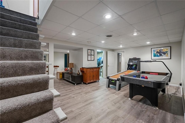3893 Windsor Ct, Hermitage, PA 16148 - recreation room with light wood-style floors and baseboards