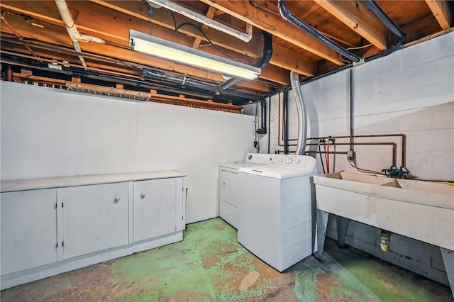 1011 S Lake Rd, Jefferson Twp Mer, PA 16137 - laundry room with washer and dryer