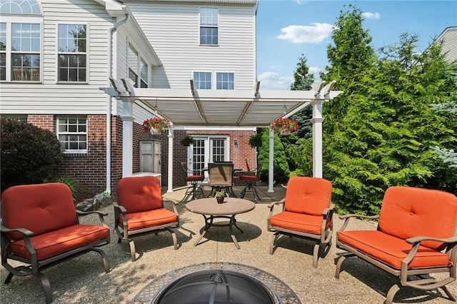 4324 Grandview Dr, Richland, PA 15044 - view of patio / terrace featuring an outdoor fire pit and a pergola