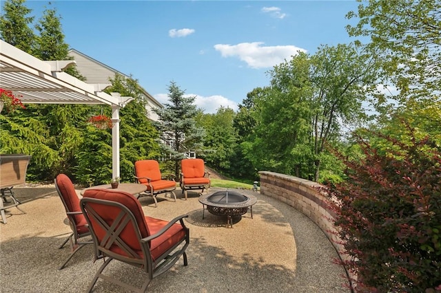 4324 Grandview Dr, Richland, PA 15044 - view of patio / terrace featuring a fire pit