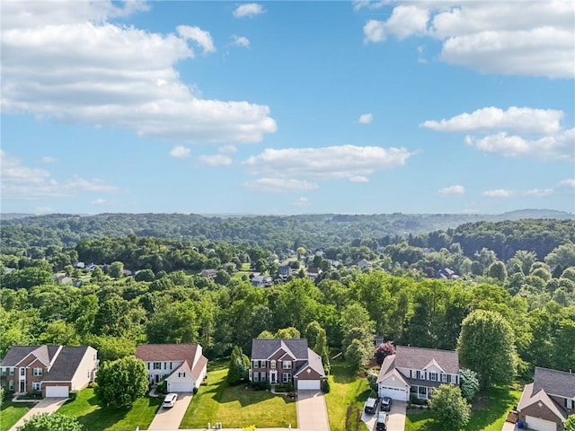 4324 Grandview Dr, Richland, PA 15044 - aerial perspective of suburban area with a heavily wooded area