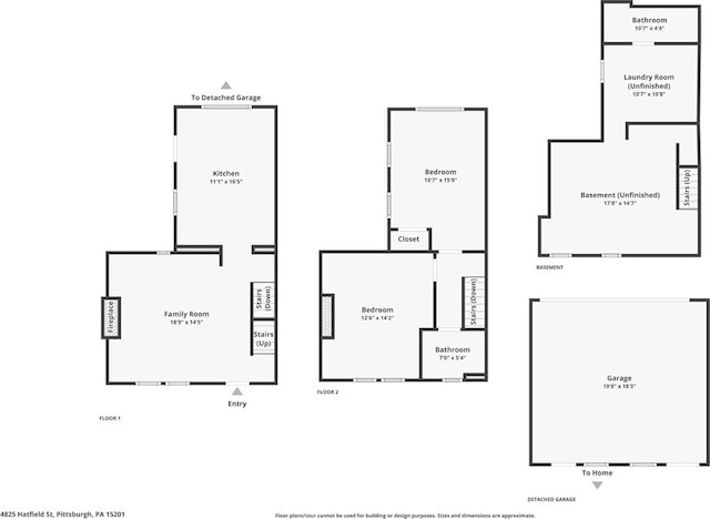 4825 Hatfield St, Lawrenceville, PA 15201 - home floor plan