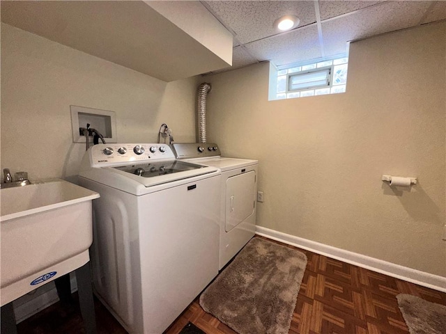 2693 Crosby Ave, Dormont, PA 15216 - laundry room with washing machine and clothes dryer and baseboards