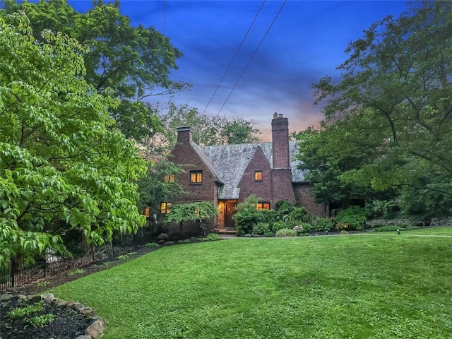464 Avon Dr, Mt Lebanon, PA 15228 - tudor home with a chimney