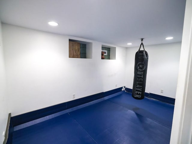 464 Avon Dr, Mt Lebanon, PA 15228 - finished basement with recessed lighting and baseboards