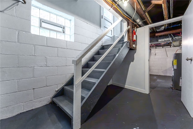 1416 Swantek St, Sheraden, PA 15204 - below grade area featuring stairway and water heater