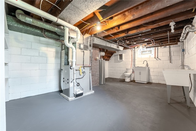 1416 Swantek St, Sheraden, PA 15204 - below grade area with heating unit and water heater