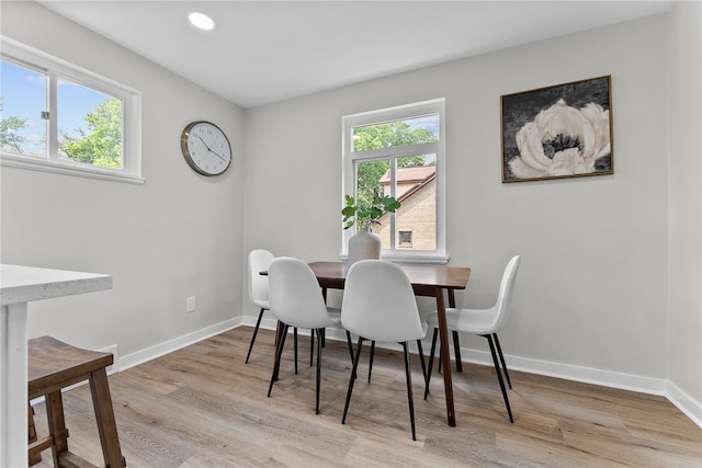 1416 Swantek St, Sheraden, PA 15204 - dining area featuring light wood-style flooring, baseboards, and recessed lighting