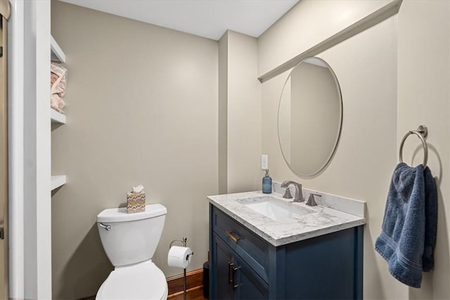 2352 Beaufort Ave, Brookline, PA 15226 - half bathroom featuring vanity, toilet, and wood finished floors