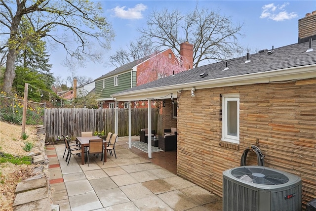 1450 Mohican Dr, Mt Lebanon, PA 15228 - view of patio with central air condition unit and outdoor dining space